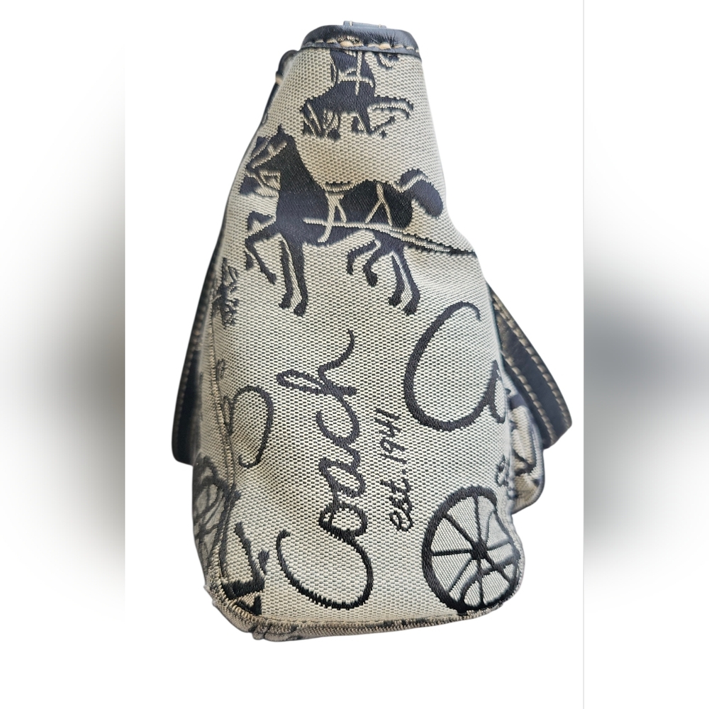 COACH Leah Horse & Carriage Print Turnlock Satchel Convertible Crossbody Bag - Picture 10 of 12